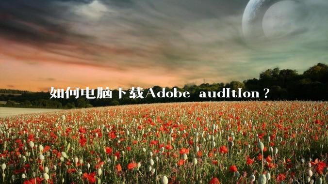 如何电脑下载Adobe audition?